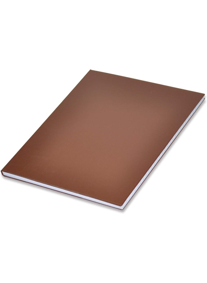 FIS PVC Cover Notebooks, 10x8 Inches, Single Ruled, Glued Binding, 96 Sheets, 2 Quire, Pack of 5, Brown PVC Cover | Exercise Books for School, College, Home & Office - FSNB10X82QPVCBR - Image 4